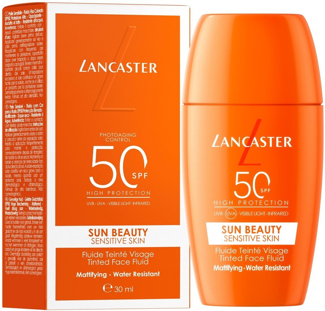 Foto Lancaster Sun Beuaty Sensitive Tinted Face Fluid SPF50 30 ml