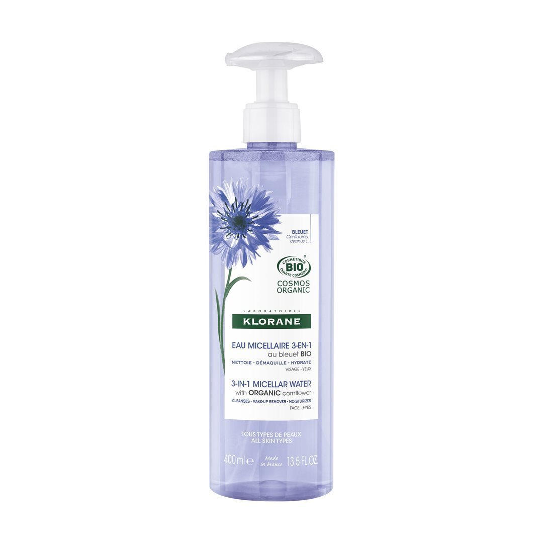 Foto Klorane Mizellen-Lotion Gesicht & Augen Bleuet Flasche 400 ml