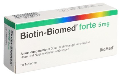 Foto Biotin-Biomed forte Tabletten 5 mg 30 Stk