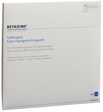 Foto Betadine Salbengaze 10x10cm 10 Stk