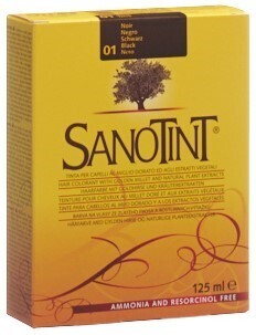 Foto Sanotint Haarfarbe 01 schwarz