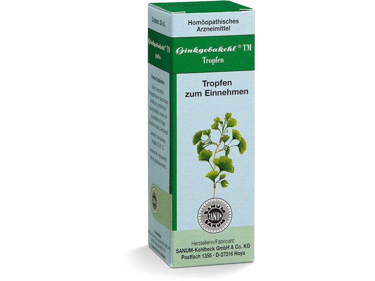 Foto Ginkgobakehl Tropfen Flasche 30 ml