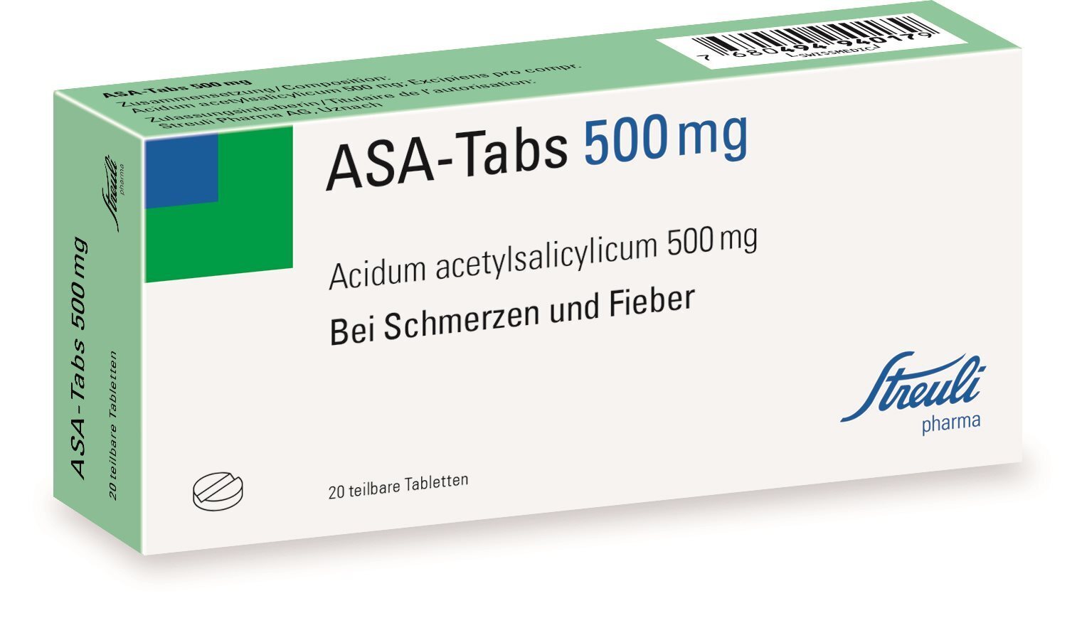 Foto ASA-Tabs Tabletten 0.5 g 20 Stk