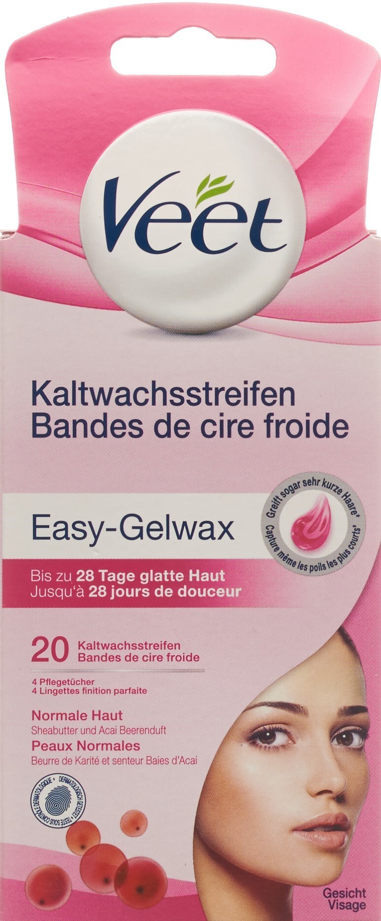 Foto Veet Kaltwachsstreifen Gesicht 10 x 2 Stk