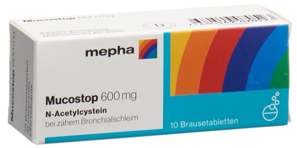 Foto Mucostop Brausetabletten 600 mg Dose 10 Stk