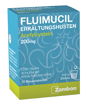 Foto Fluimucil Erkältungshusten Brausetabletten 200 mg 20 Stk