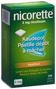 Foto Nicorette Freshfruit Kaudepots 2 mg 105 Stk