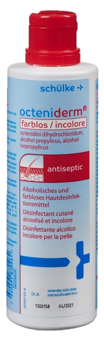 Foto Octeniderm Lösung farblos mit Verschluss Flasche 250 ml