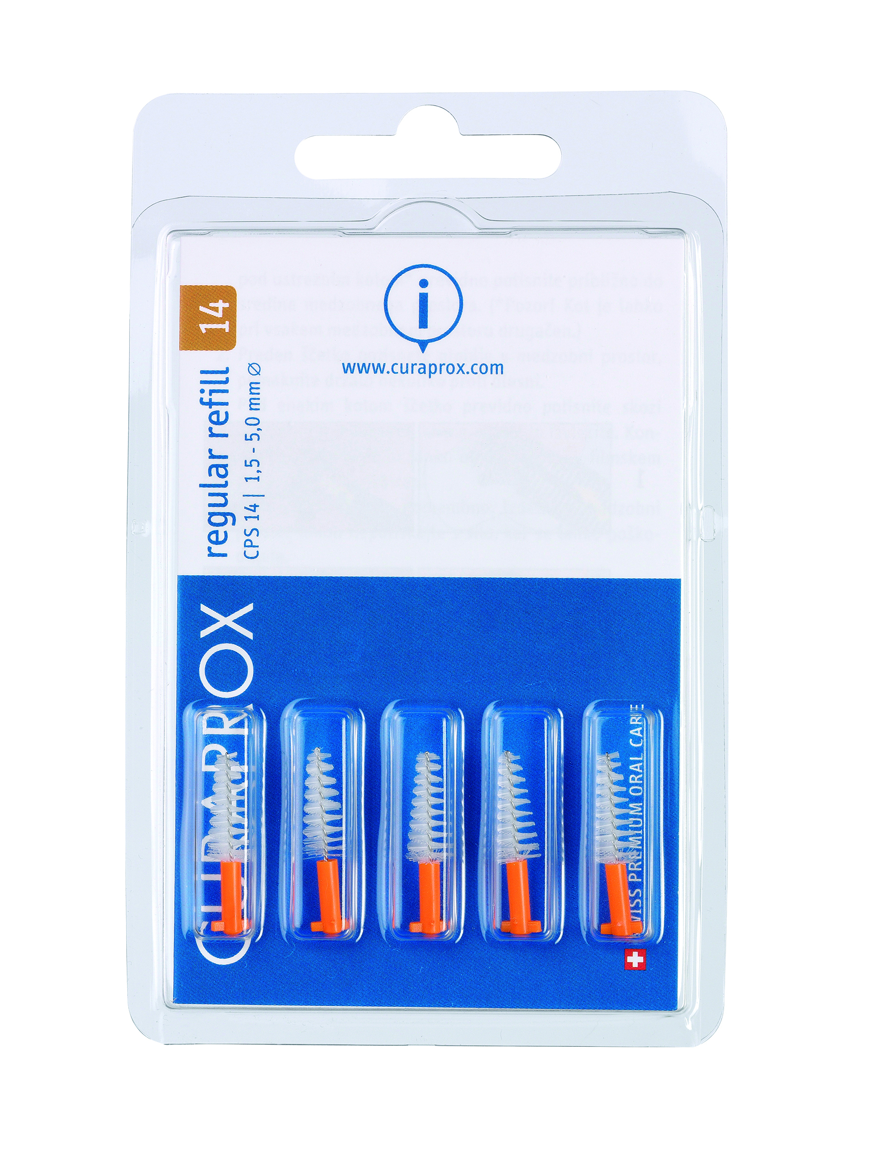 Foto Curaprox CPS 14 Regular Interdentalbürste orange 5 Stk