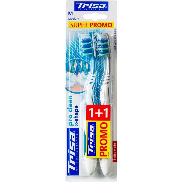 Foto Trisa Zahnbürste Pro Clean x-shape Duo medium