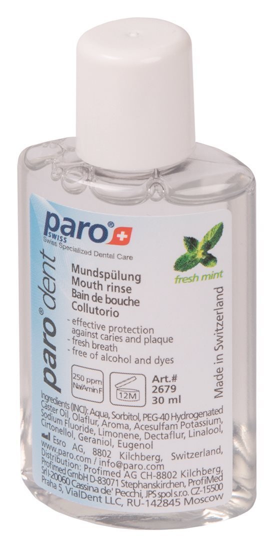Foto Paro Dent Dentalspülung mit Aminfluorid Mini 30 ml