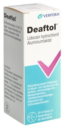 Foto Deaftol Mundspray mit Lidocain 20 ml
