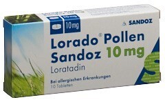 Foto Lorado Pollen Sandoz Tabletten 10 mg 10 Stk