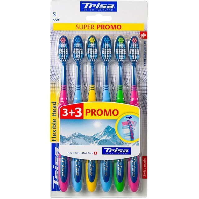 Foto Trisa Flexible Head Jubiläumspromo Pack soft 6 Stk
