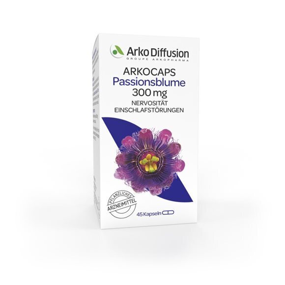 Foto Arkocaps Passionsblume Kapseln 300 mg pflanzlich Dose 45 Stk