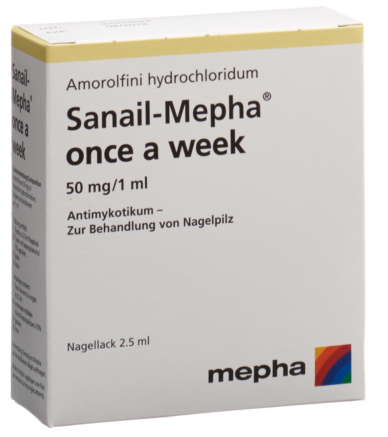 Foto Sanail-Mepha once a week Nagellack 50 mg/ml Flasche 2.5 ml