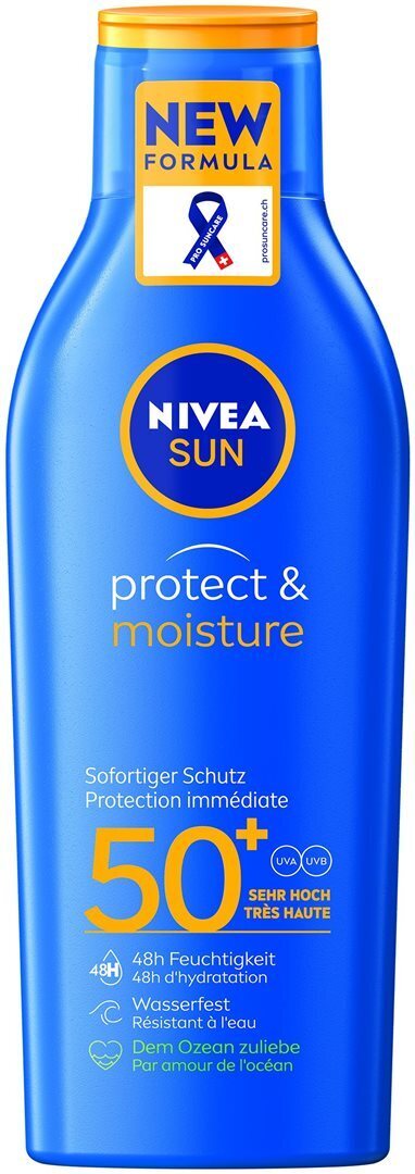 Foto NIVEA SUN Protect & Moisture Sonnenmilch pflegend LSF50+ 200 ml