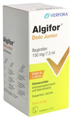 Foto Algifor Dolo Junior Susp 150 mg/7.5ml 18 Beutel 7.5 ml