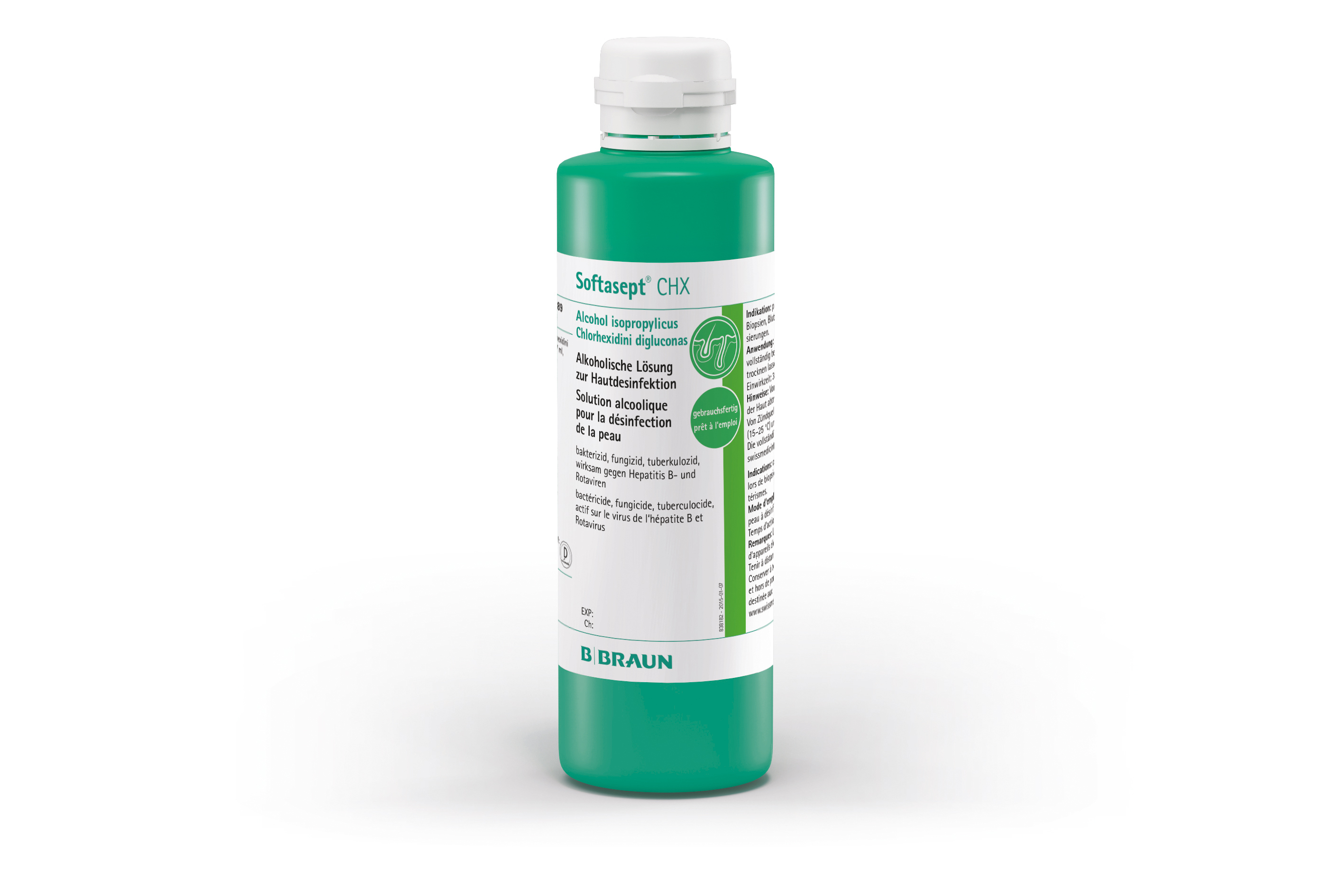 Foto Softasept Chlorhexidin Lösung 2 % ungefärbt Fl grün 250 ml