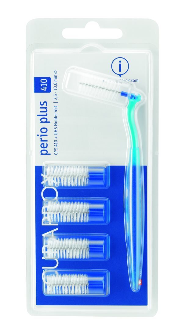 Foto Curaprox CPS 410 perio plus 5 Interdentalbürsten +Halter