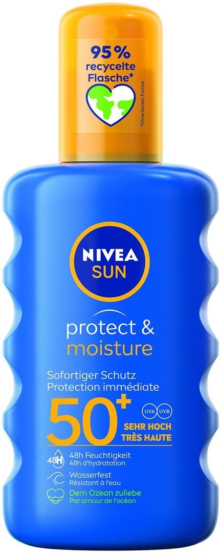Foto NIVEA SUN Protect & Moisture Sonnenspray pflegend LSF50+ 200 ml