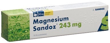 Foto Magnesium Sandoz Brausetabletten 20 Stk