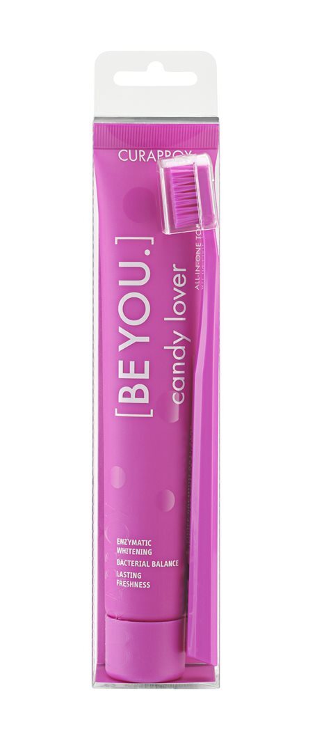 Foto Curaprox Be you 90ml Zahnpaste und Zahnbürste rosa