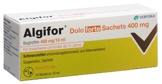 Foto Algifor Dolo forte Suspension 400 mg/10ml 10 Beutel 10 ml