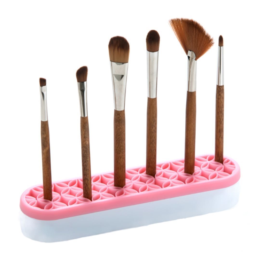 Foto Herba Pinselhalter aus Silikon rosa