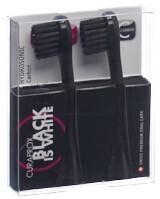 Foto Curaprox Hydrosonic Black is White sonic toothbrush head carbon duo pack 2 Stk