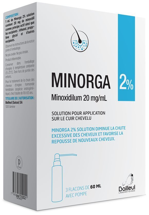 Foto Minorga Lösung 2 % 3 Flasche 60 ml