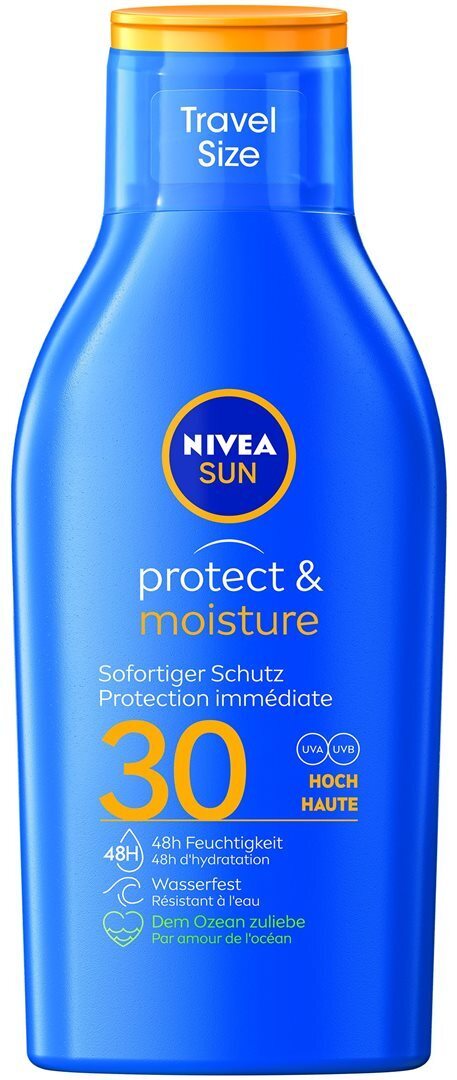 Foto NIVEA SUN Protect & Moisture Sonnenmilch LSF30 Travel Size 100 ml