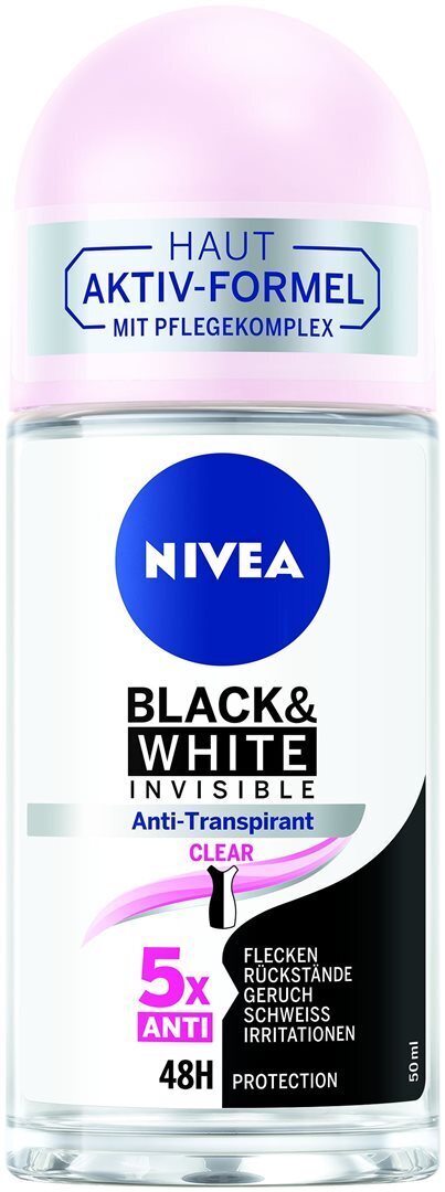 Foto NIVEA Deo Invisible Black & White Roll-on Clear Female 50 ml