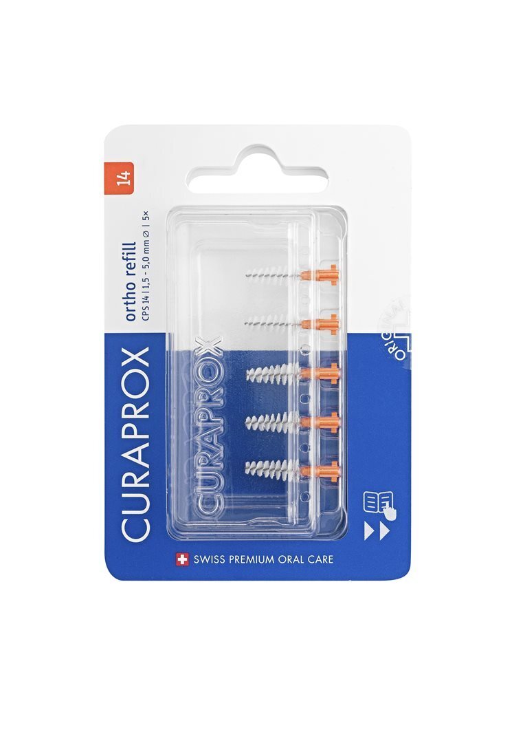 Foto Curaprox CPS 14 Ortho Interdentalbürsten refill orange 5 Stk