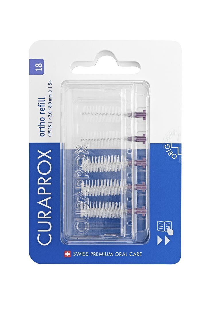 Foto Curaprox CPS 18 Ortho Interdentalbürsten refill purple 5 Stk