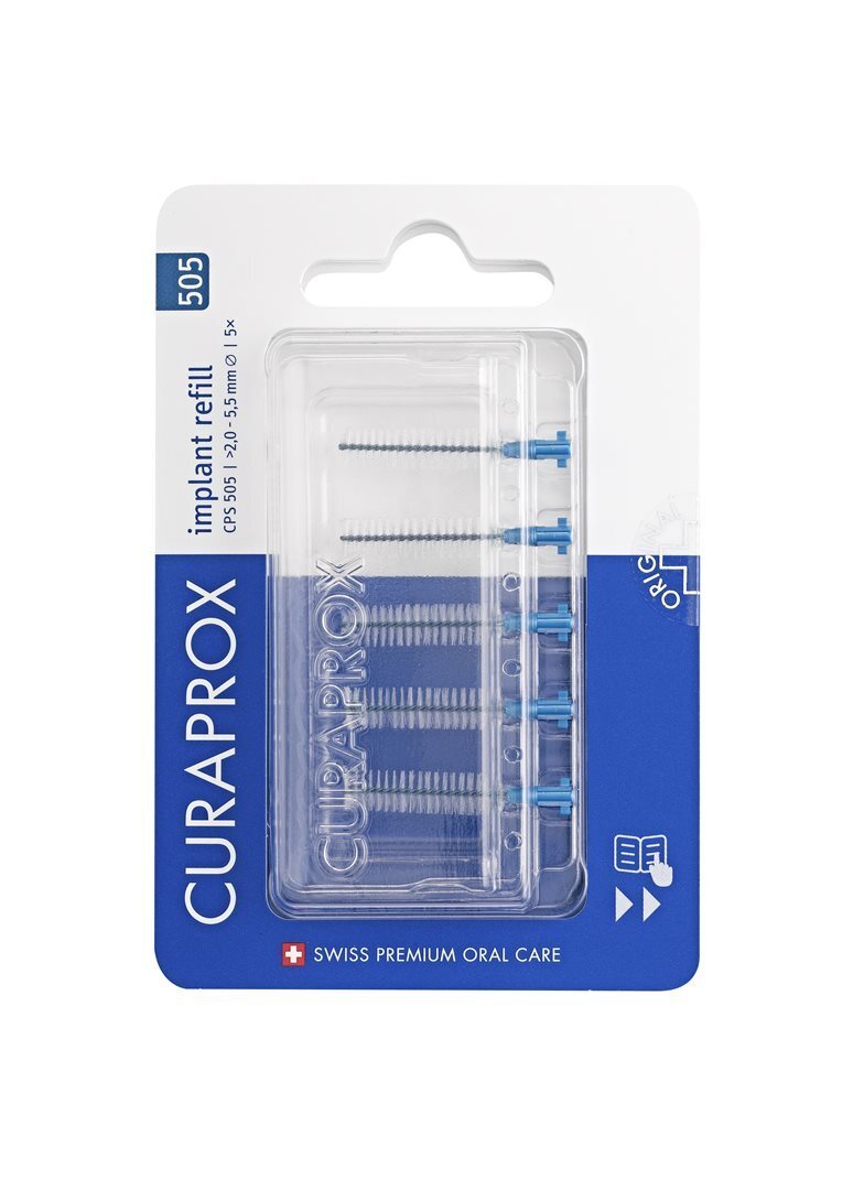Foto Curaprox CPS 505 Implant Interdentalbürsten refill blue 5 Stk