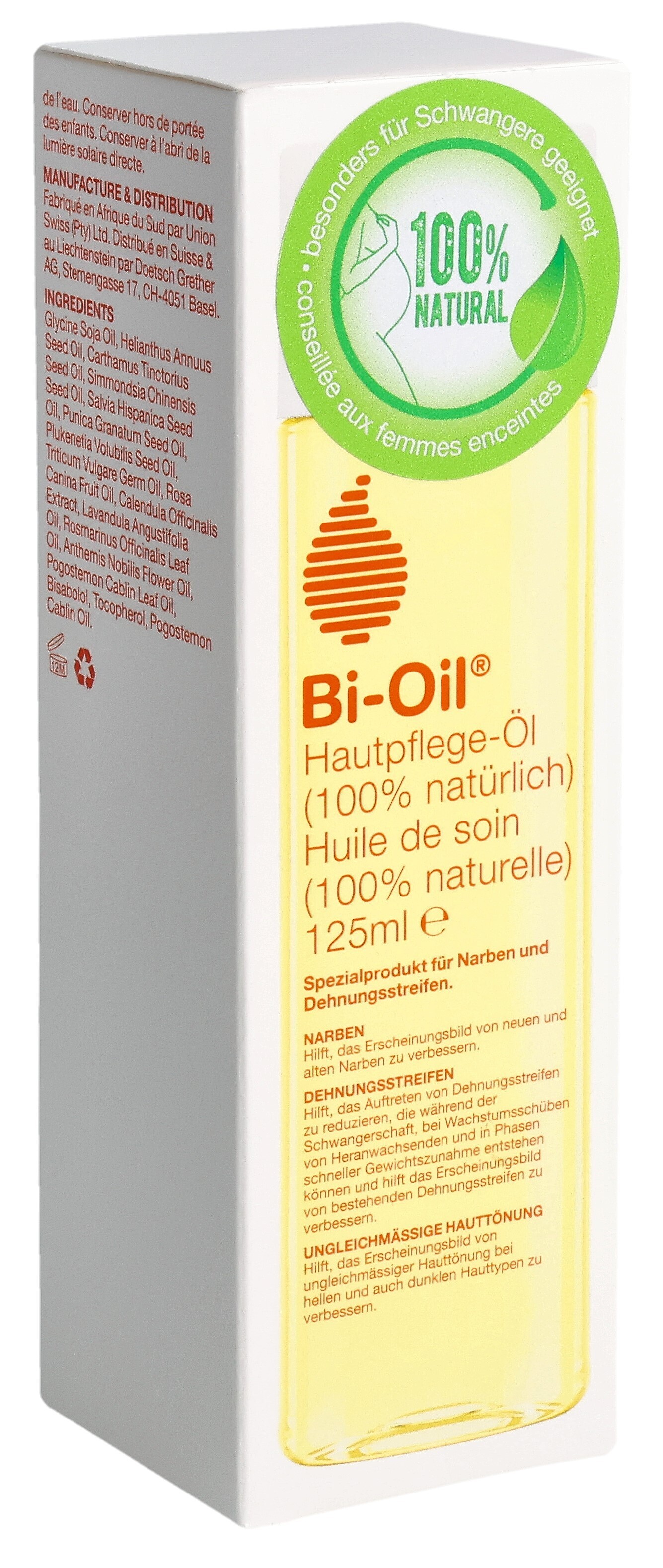 Foto Bi-Oil Natural Hautpflegeöl Narben/Dehnungsstreifen Flasche 125 ml
