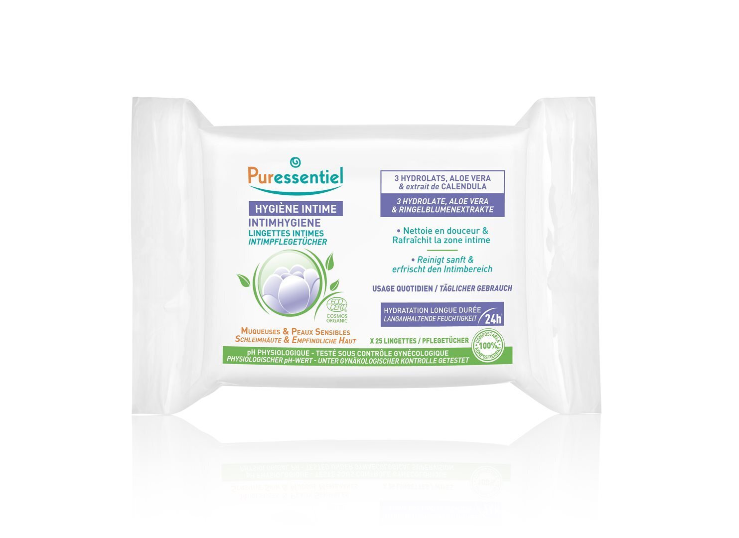 Foto Puressentiel tägliche Intimpflegetücher Beutel 25 Stk